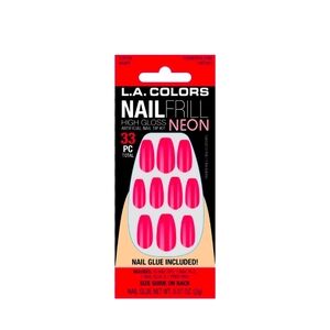 L.A. Colors Nail Frill High Gloss Neon 33pc Cosmopolitan Artificial Nail Tip Kit